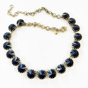 J. Crew Navy Venus Flytrap Collar Necklace